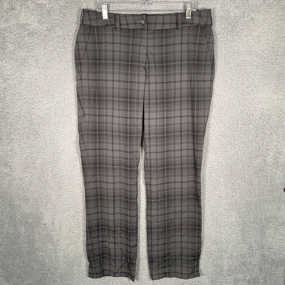 Nike Golf Tour Performance Modern Rise Pants Womens Size 12 Grey Black